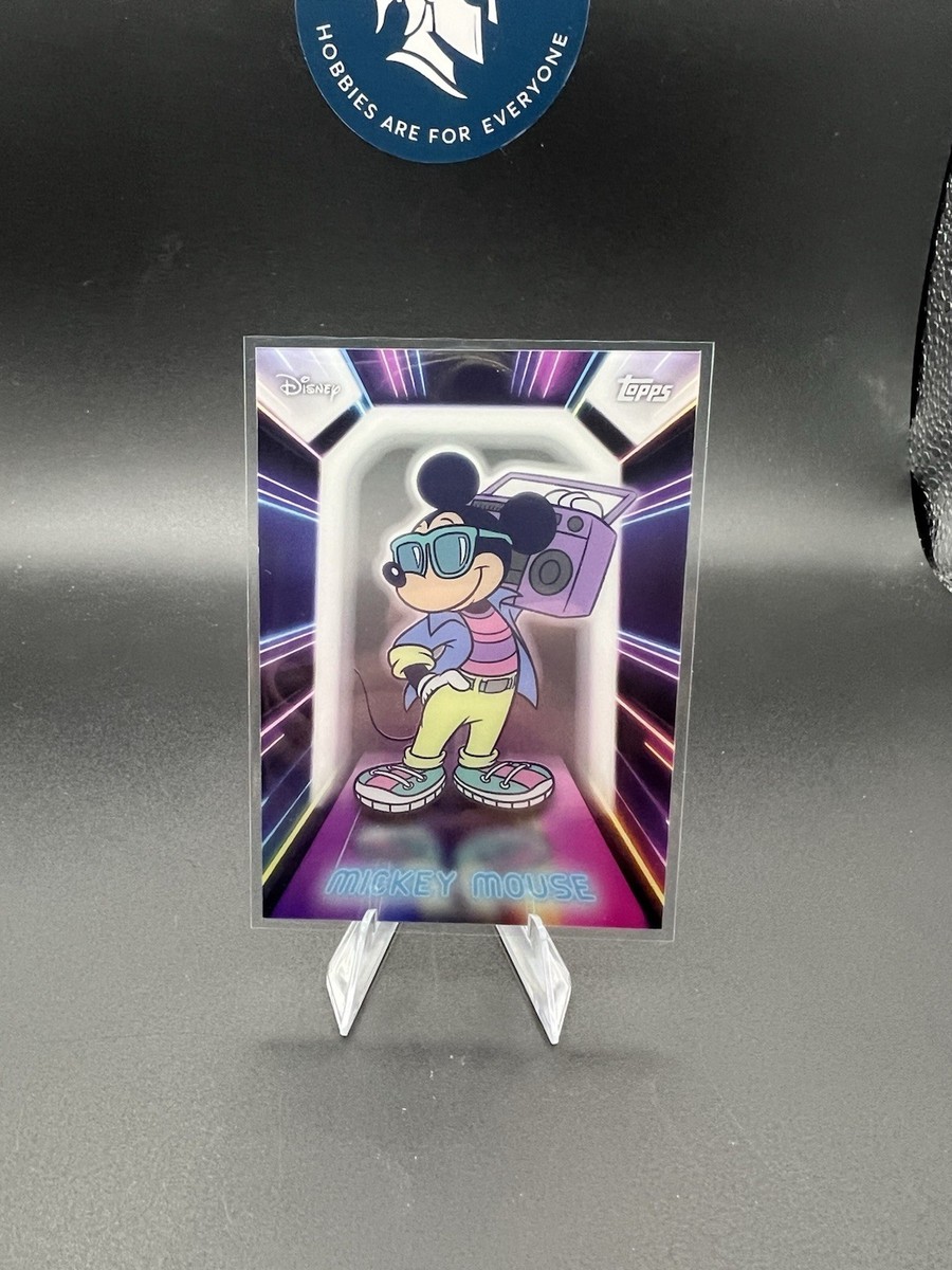 Topps Disney 2026 Neon Mickey Mouse Illuminated Neon Lights Card