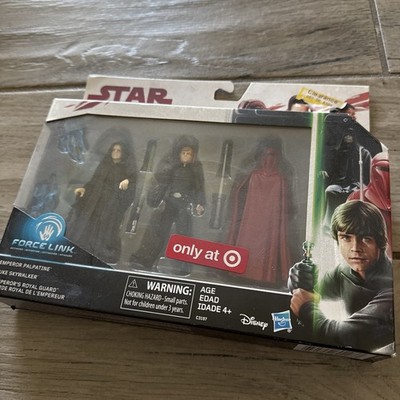 Star Wars Force Link  3-Pack Luke Skywalker Emperor Royal Guard Package Damaged