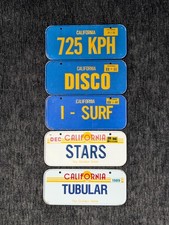 CALIFORNIA mini cereal license plate lot of 5 all different