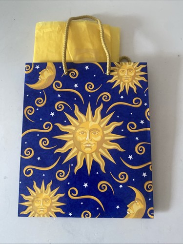 Vintage Gift Bag Celestial Sun Moon Stars Y2K Boho Whimsigoth