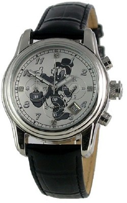 DISNEY Dagobert Duck Uhr Chronograph Neu Herrenuhr Chrono m. Swarovski Elements
