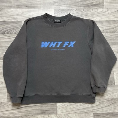 White Fox Boutique Faded Gray Logo Sweatshirt Womens S/M Pullover TikTok Y2K