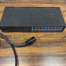 Conmutador TRENDnet TEG-S16Dg 16 puertos Gigabit GREENnet Black Hub Ethernet V2.0R