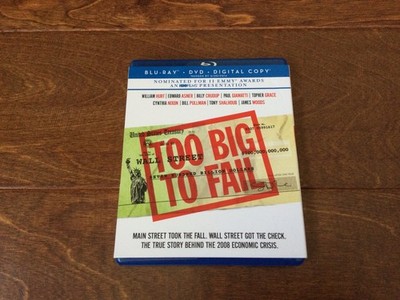 Too Big to Fail (Blu-ray/DVD, 2012) 2-Disc Set w/Slipcover