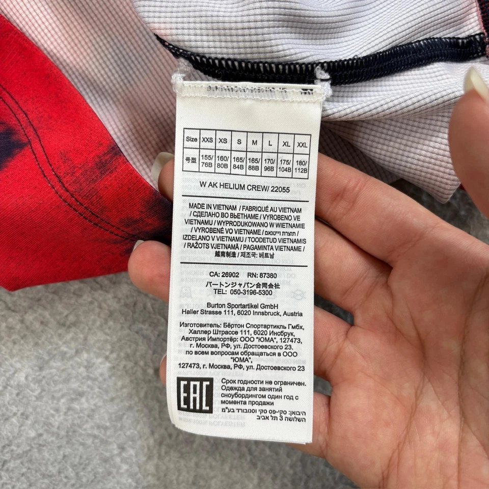 Burton AK гелий экипажа рубашка женщин средний Polartec красный базовый слой туризм лыж - Изображение 4 из 4