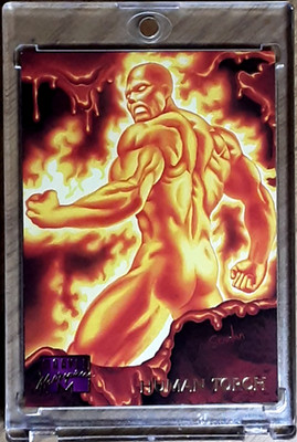 1995 Marvel Masterpieces Karte 45 HUMAN TORCH.