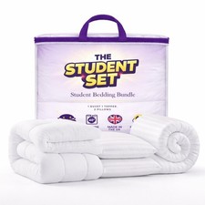 10.5 Tog Duvet Student Bundle 1 Duvet 1 Topper 2xPillow(s) All Season