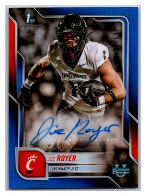 2025 Bowman University Chrome - Joe Royer #BCA-JRO Blue Refractor Auto /150 (RC)