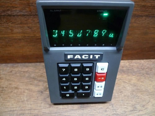CALCULADORA FACIT TYPE 1111 EL-8 ITRON DISPLAY ULTRA RARA VINTAGE FUNCIONA PERFECTAMENTE - Imagen 6 de 19