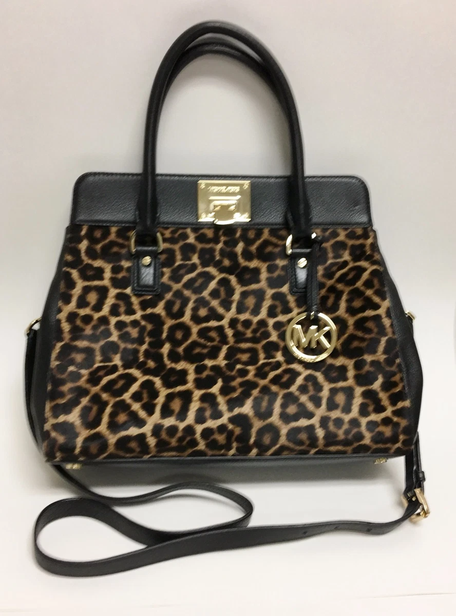 Jet Set Large Leopard Print Canvas Crossbody | Michael Kors