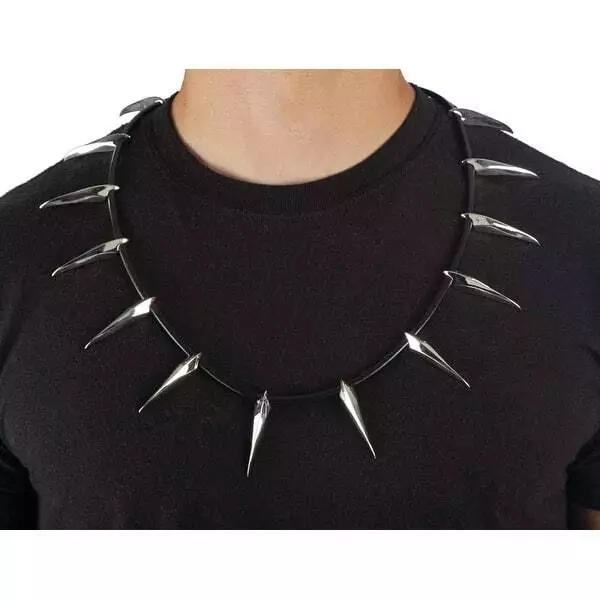 Black Panther Tennis Link Necklace Choker - White Gold 55cm