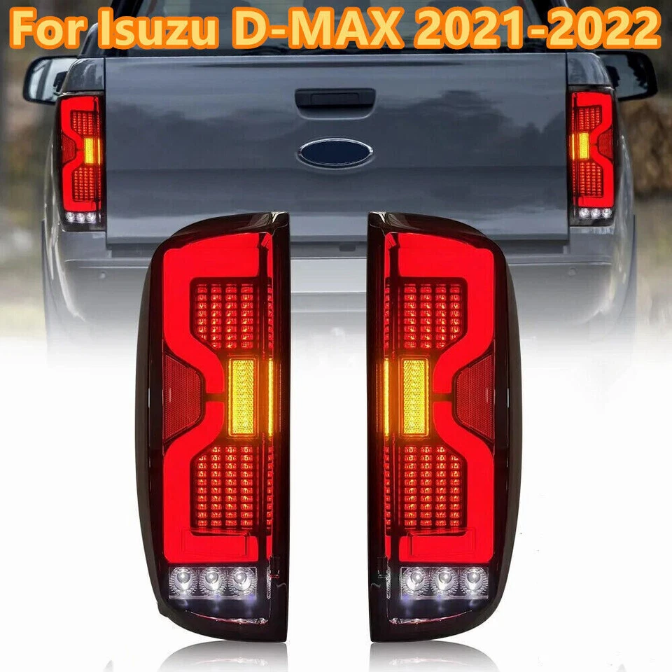 2x LED Tail Light Sequential Turn Signal Lamp Set For Isuzu D-MAX 20-22 4 Runner - Image 2 of 4