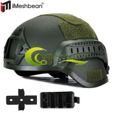 MICH 2000 Airsoft Tactical Hunting Combat Helmet w/ Side Rail Mount Army Green