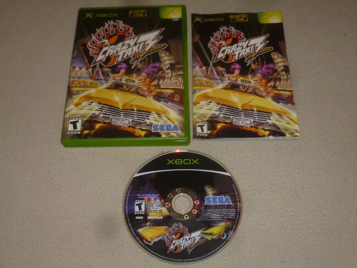 XBOX VIDEO GAME CRAZY TAXI 3 HIGH ROLLER W CASE MANUAL SEGA