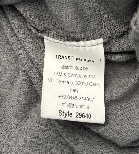 Transit Par Such Grey Tank Top, 100% Cotton, fitted, double layer front - Picture 6 of 7