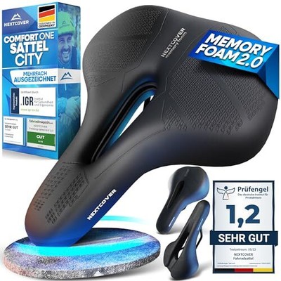 NEXTCOVER  Fahrradsattel Memory-Foam 2.0 Ergonomisch Bequem für Damen & Herren