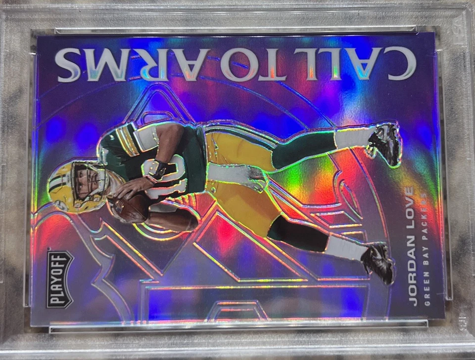 Jordan Love SP RC Rookie Card PSA 10 Pop 9 2020 Panini Call To Arms Purple Prizm - Image 4 of 4