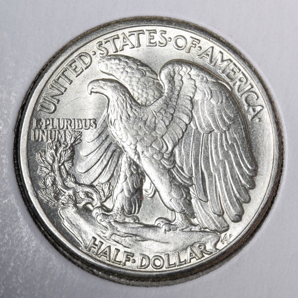 1943 Half Dollar Value 1941 Walking Liberty Half Dollar - 90% Silver,  Uncirculated (BU) Condition - Philadelphia Mint Junk Silver Coins Bulk Bags