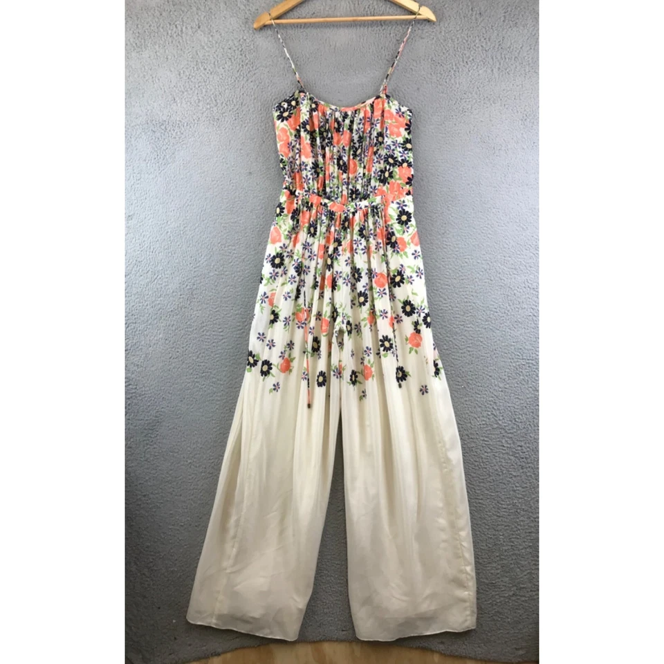 Комбинезон Anthropologie Tupsa плиссированный цветочный шелк размер 0 - Изображение 2 из 4