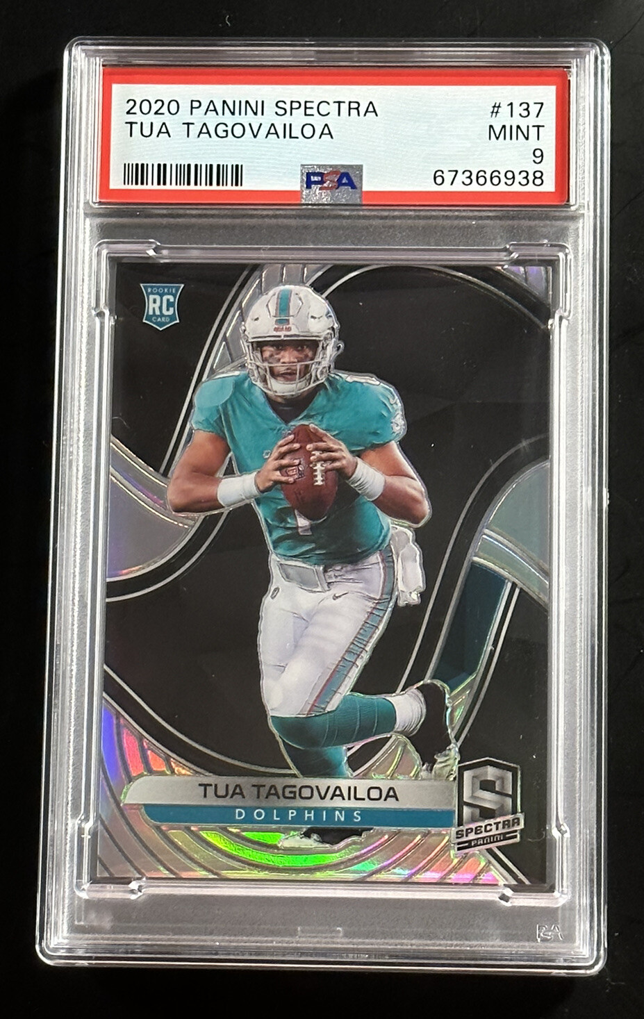 2020 Panini Spectra Rookies /99 Tua Tagovailoa #137 PSA 9 MINT Rookie RC