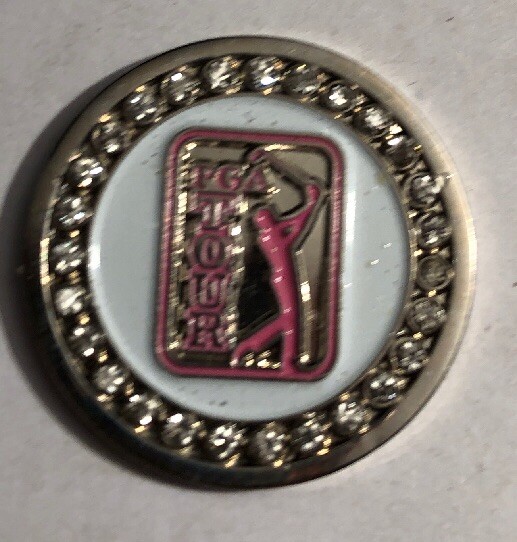 PGA Tour golf ball marker. With Rhinestones! BLING!!! eBay