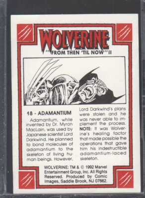 Wolverine From Then 'Til Now II #18 Adamantium 1992 MARVEL | eBay