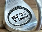Vtg Waldeck Johnson Native Kokopelli Dancer Ring Sterling 925 & Copper Size 7.75