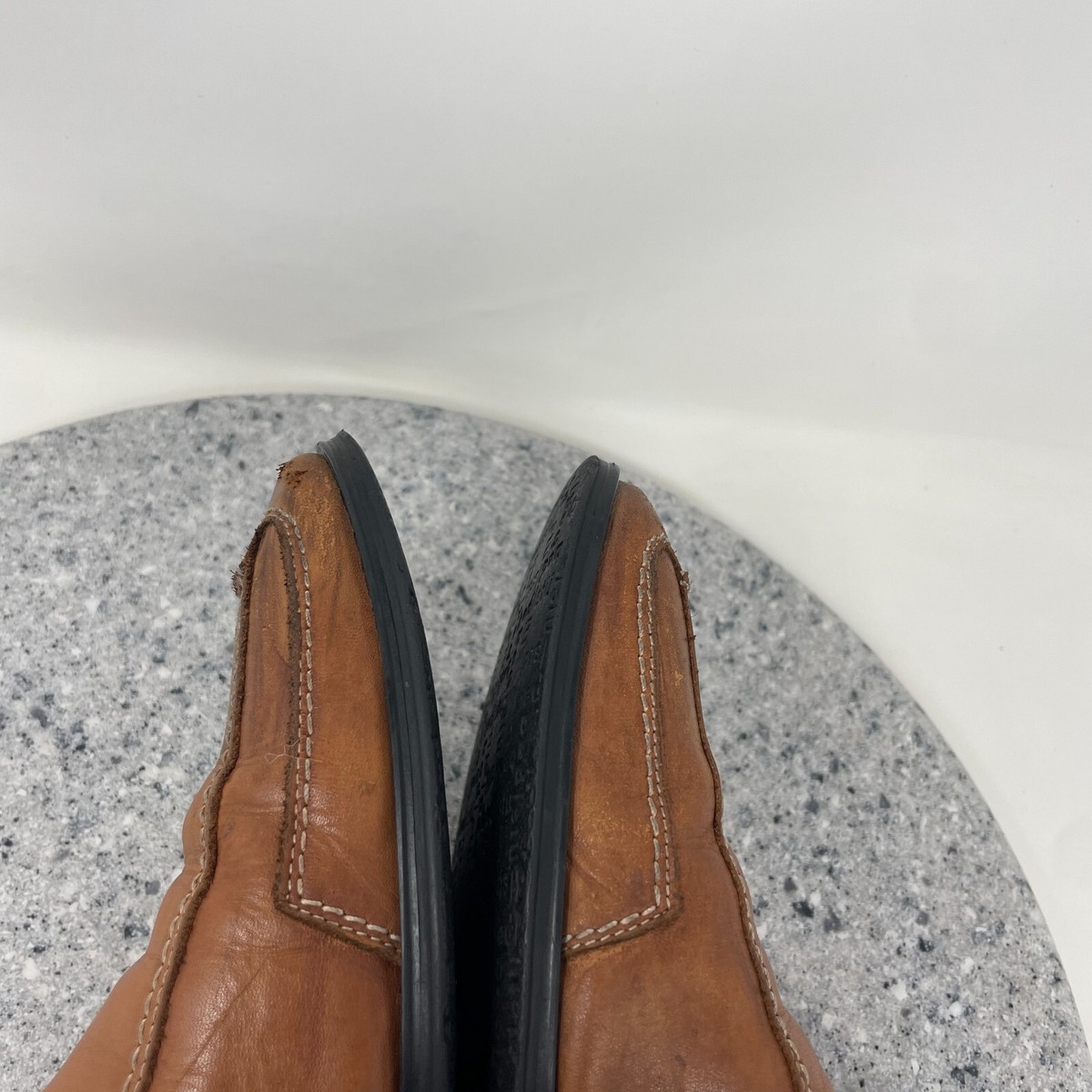 BED|STÜ Tobacco Brown Leather Square Toe‎ Slip-On Loafers | Mules Men\'s Size 9.5 Bed Stu Loafers Shoes Mens 10.5 Brown Leather Slip On Casual  main image 2