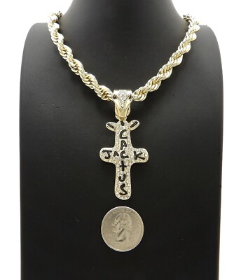 Hip Hop Cactus Jack Pendant 8mm 18'',20'',24'' Rope Chain Necklace RC3920