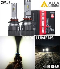 Alla Lighting Super Bright Slim 9005 Headlight High Beam 6000k White Fit Cover