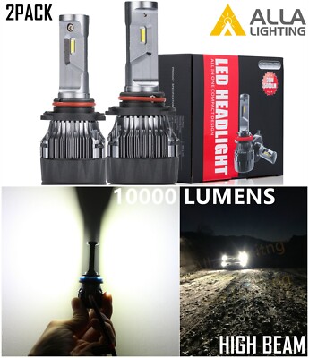 Alla Lighting Super Bright Slim 9005 Headlight High Beam 6000K White Fit Cover