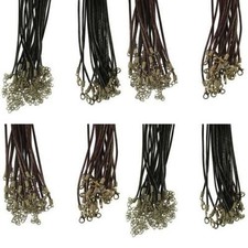 10x Leather Round Braided Thong Necklace Bracelet Cords Lobster Clasp FREE POST