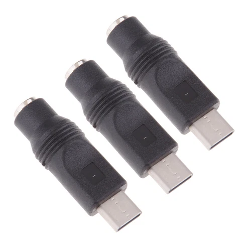 3x DC Netzteil Typ C USB Stecker Auf 5,5 X 2,1 Mm Buchse Für Laptop PC