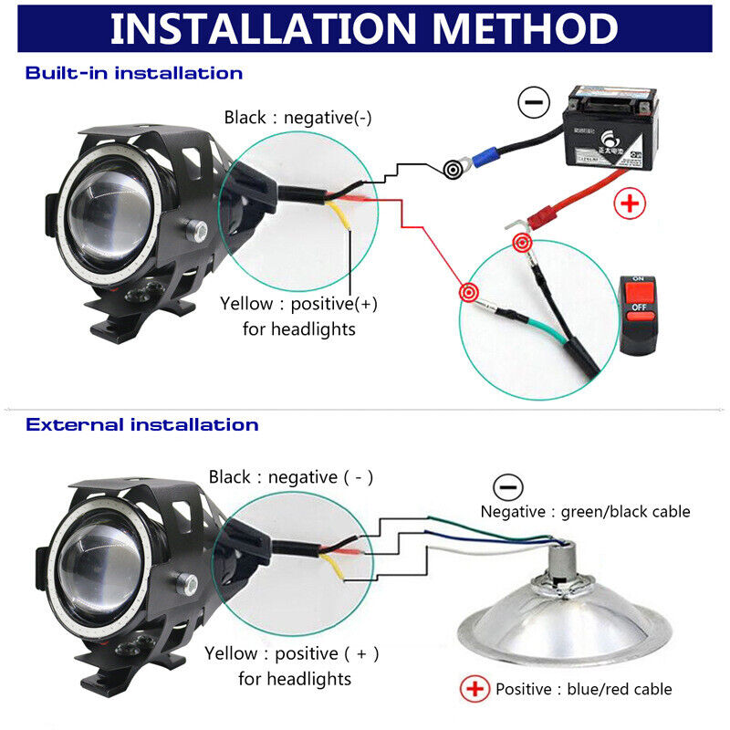 Motorrad LED Scheinwerfer Arbeitsscheinwerfer Zusatzscheinwerfer