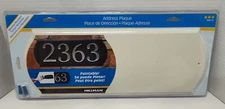 Hillman House Number Address Plaque Durable Powder White 848711- Size : 16" X 6"