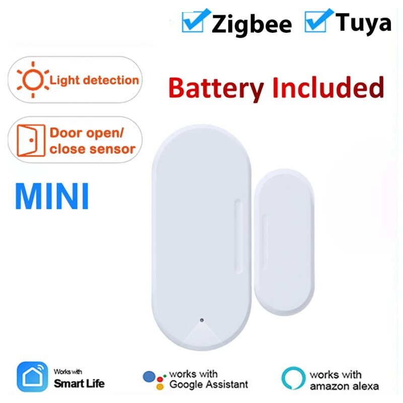 Tuya Zigbee 3.0 Door Window Sensor With Lux Light Detectors Smart Home Control