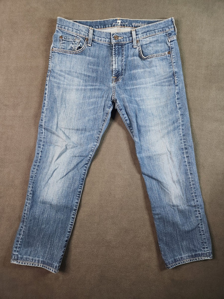 For All Mankind Standard Jeans Mens Size 34 Blue Straight Leg