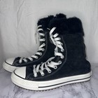 CONVERSE ALL STAR Suede / Fur Top Extra Hi Top Size M5 / W7 Rare Old Sneakers !! — photo 1