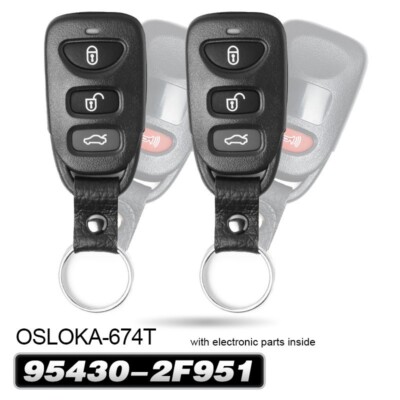2x Keyless Remote Key Fob for Kia Spectra 2007 2008 2009 OSLOKA-674T 95430-2F951