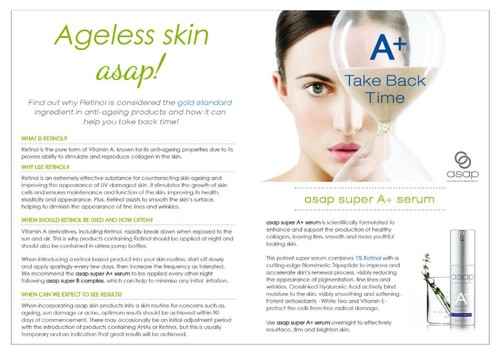ASAP Super A+ Serum 30ml Retinol Anti Ageing Skin Treatment Refine & Renewal - Picture 3 of 3