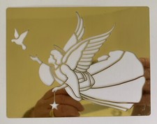 Dreamweaver Lynell Harlow Large Brass ANGEL W/ DOVE LJ 871 Embossing Stencil
