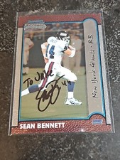 RARE 1999 Bowman Chrome Sean Bennett RC Hand Signed On Card Auto Giants 🌟 