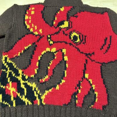 Dry Bones Octopus Cowichan Knit Jacket 2 ドライボーンズ ブラウン 中古 F17749 菅129 Island shutterbug gets surprise close-up look at giant octopus on