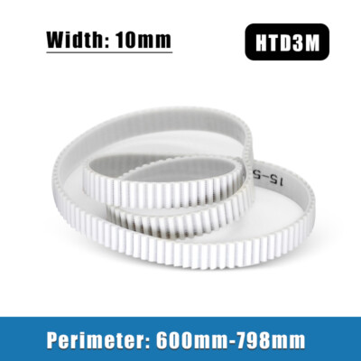 Zahnriemen HTD3M Perimeter 600-798mm Polyurethan Stahldraht Riemen 10mm Breite