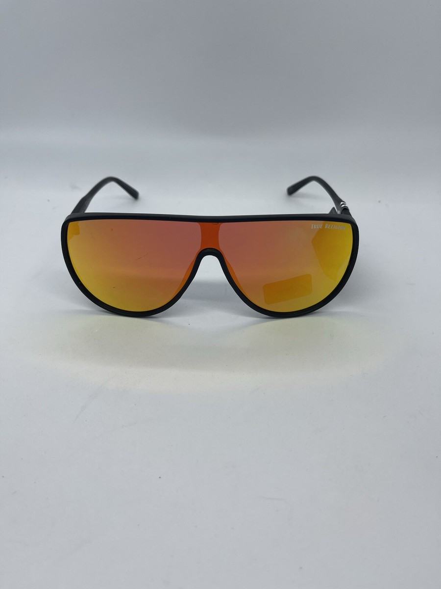 NEW TRUE RELIGION Yellow Red Mirrored Aviator Sunglasses Flat Top TRUE RELIGION True Rlgn Flat Top Sunglasses in Red | Lyst main image 3