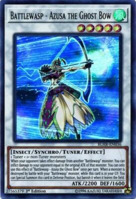 Battlewasp - Azusa the Ghost Bow - BLHR-EN036 - Ultra Rare - 1st Edition x3 - Ne