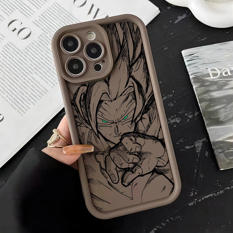 Funda de teléfono de cómic Dragon Ball de anime para iPhone 17 16 15 14 13 12 11 Plus Pro Max Foto 2 de 4