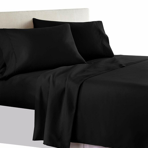 Luxurious 4 PCs Waterbed Sheet Set 1000 TC Egyptian Cotton US Sizes Multi Colors - Picture 32 of 228