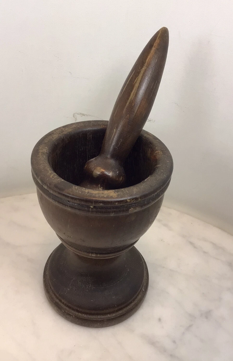 Vintage Wooden Mortar And Pestle