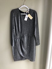 NWT! Michael Michael Kors Womens Black Metallic Dress Size: 1X